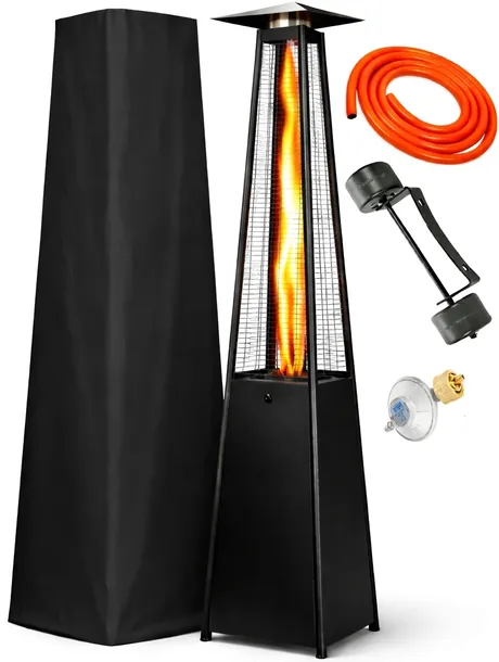 Parasol grzewczy Promiennik Gazowy Ogrodowy Ogrzewacz 13 KW CZARNY BLACK