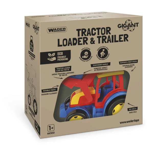 gigant-traktor-ladowarka-z-przyczepa-material-plastik