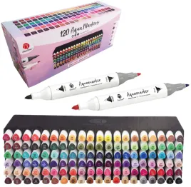 cienkopisy-markery-pisaki-mazaki-dwustronne-podwojne-wodne-decotime-120-szt