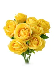 10x-roz-sztucznych-505-cm-duze-zolte-glowki-7cm-realistyczna-dekoracja