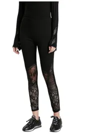 legginsy-damskie-desigual-varsovia-czarne-z-koronka
