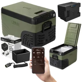 lodowka-kompresorowa-turystyczna-yolco-kx30-green-25l-adapter-bateria