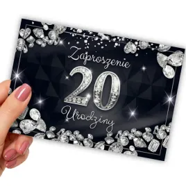 zaproszenie-na-20-urodziny-urodzinowe-czarne-diament-dwudziestka