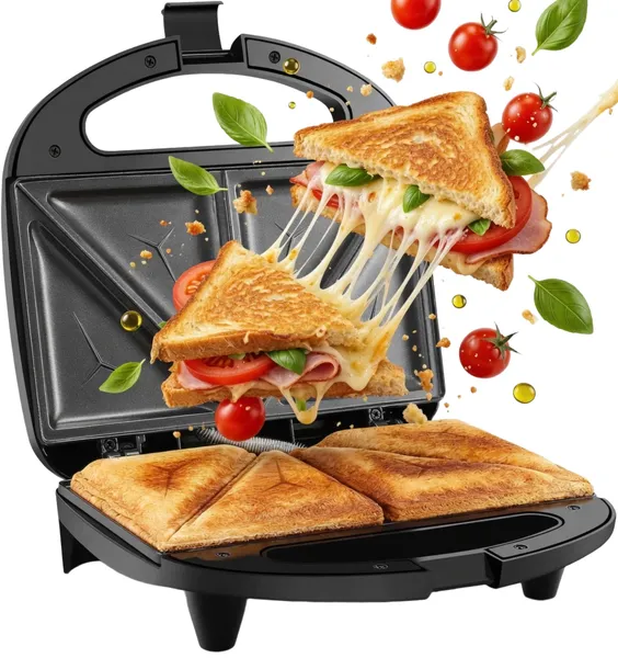 DUŻY TOSTER OPIEKACZ DO KANAPEK TOSTÓW GRILL NIEPRZYWIERAJĄCA POWŁOKA