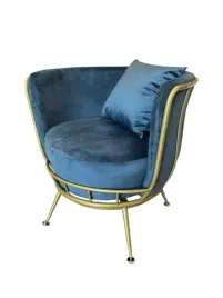 fotel-welurowy-granatowy-zlota-rama-poduszka-regulowane-stopki