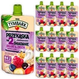 tymbark-mus-przekaska-na-2-sniadanie-jogurt-zboza-ow-lesne-100g-x-12-sztuk
