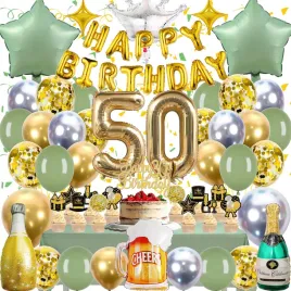 dekoracje-na-50-urodziny-zlote-zielone-balony-50-happy-birthday-zaztytoy