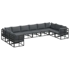zestaw-sof-na-ogrod-z-poduszka-10-szt-czarny-aluminium