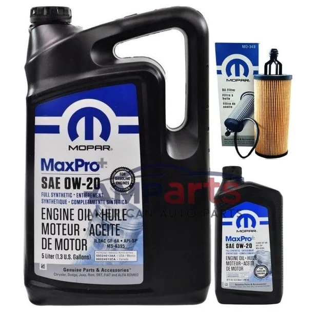 Jeep Grand Cherokee 3,6 V6 2016-2021 Olej MOPAR 0W20 6L + Filtr oleju