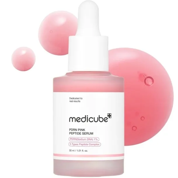 MEDICUBE PDRN PINK PEPTIDE SERUM UJĘDRNIAJĄCE KOSMETYKI KOREAŃSKIE 30ml