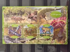 znaczki-zwierzeta-prehistoryczne-dinozaury-gabon-czysty-zn18