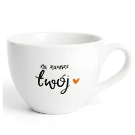 bialy-kubek-porcelanowy-500-ml-napis-na-zawsze-twoj-ze-zlotym-sercem-dla