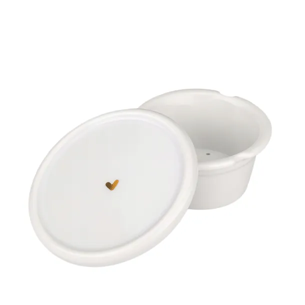 Zaparzacz do herbaty kawy Porcelanowy do kubka 300 ml Biały z przykrywką