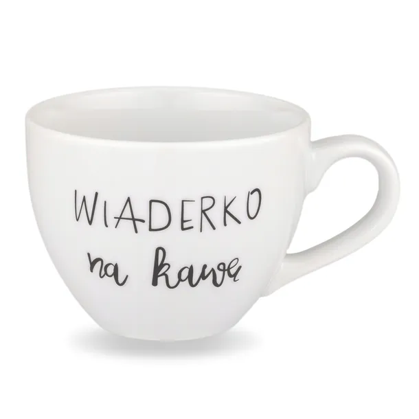 Kubek do kawy Napis -Wiaderko na kawę Biały 500 ml Prezent na każdą okazję