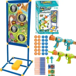 strzelanie-do-celu-stojaca-tarcza-strzelecka-pistolety-naboje-piankowe-zest