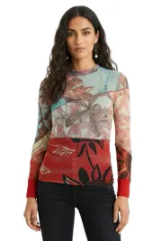 bluzka-damska-desigual-nebraska-siateczka-wzorzysta