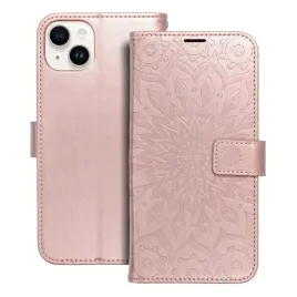 etui-mezzo-book-do-iphone-14-plus-mandala-zloty-roz