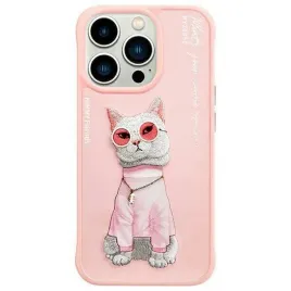 nimmy-futeral-glasses-cool-cat-do-iphone-15-pro-max-rozowy