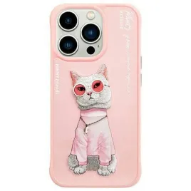 nimmy-futeral-glasses-cool-cat-do-iphone-15-pro-rozowy