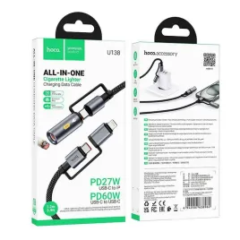 hoco-kabel-all-in-one-typ-c-do-lightning-do-typ-c-zapalniczka-samochodowa