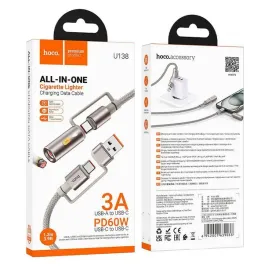 hoco-kabel-all-in-one-usb-a-typ-c-do-typ-c-zapalniczka-samochodowa-3a