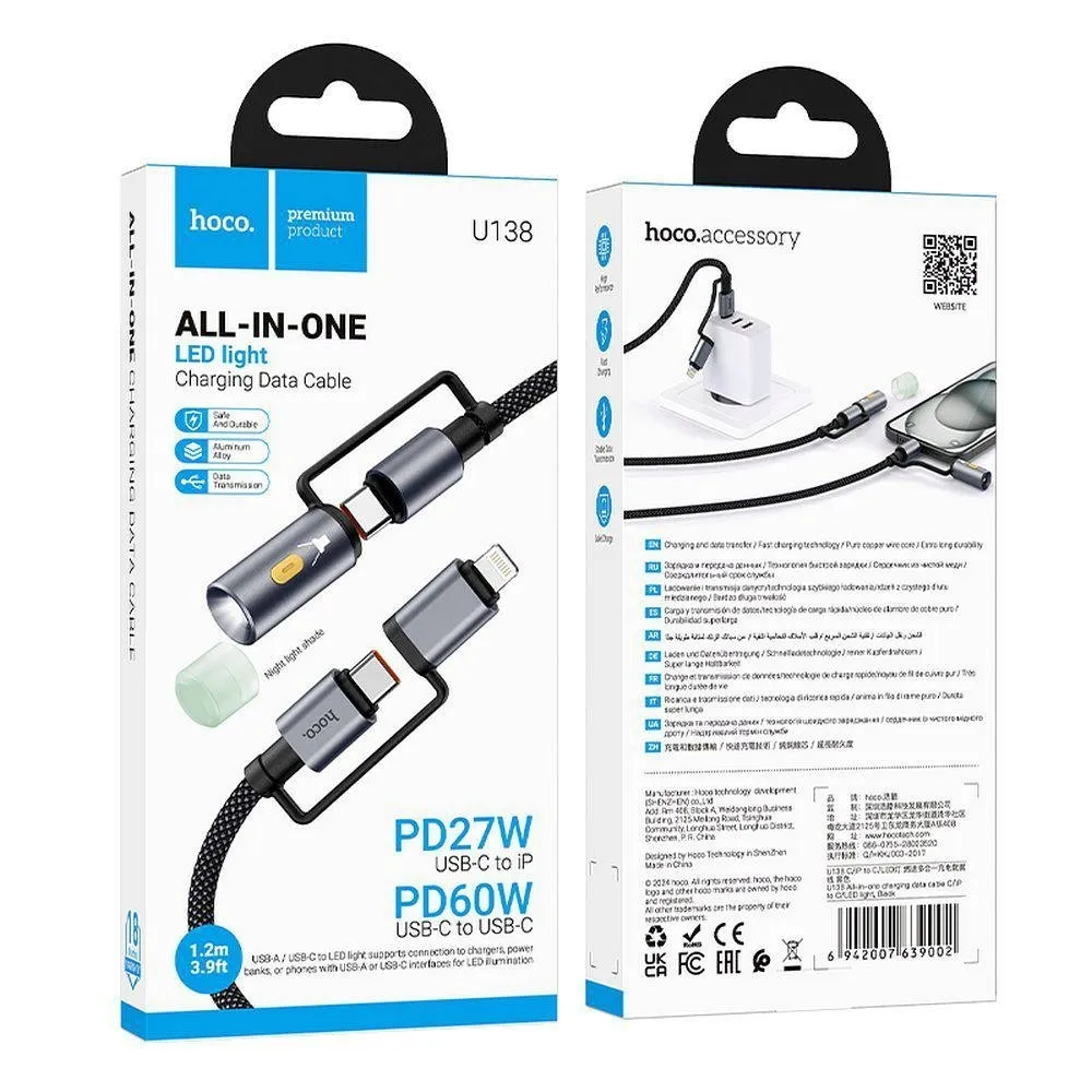 hoco-kabel-all-in-one-typ-c-do-lightning-do-typ-c-led-light-pd-3a-60w