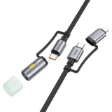 hoco-kabel-all-in-one-typ-c-do-lightning-do-typ-c-led-light-pd-3a-60w-stan-nowy
