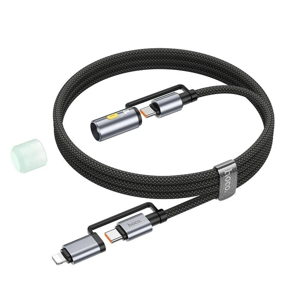hoco-kabel-all-in-one-typ-c-do-lightning-do-typ-c-led-light-pd-3a-60w