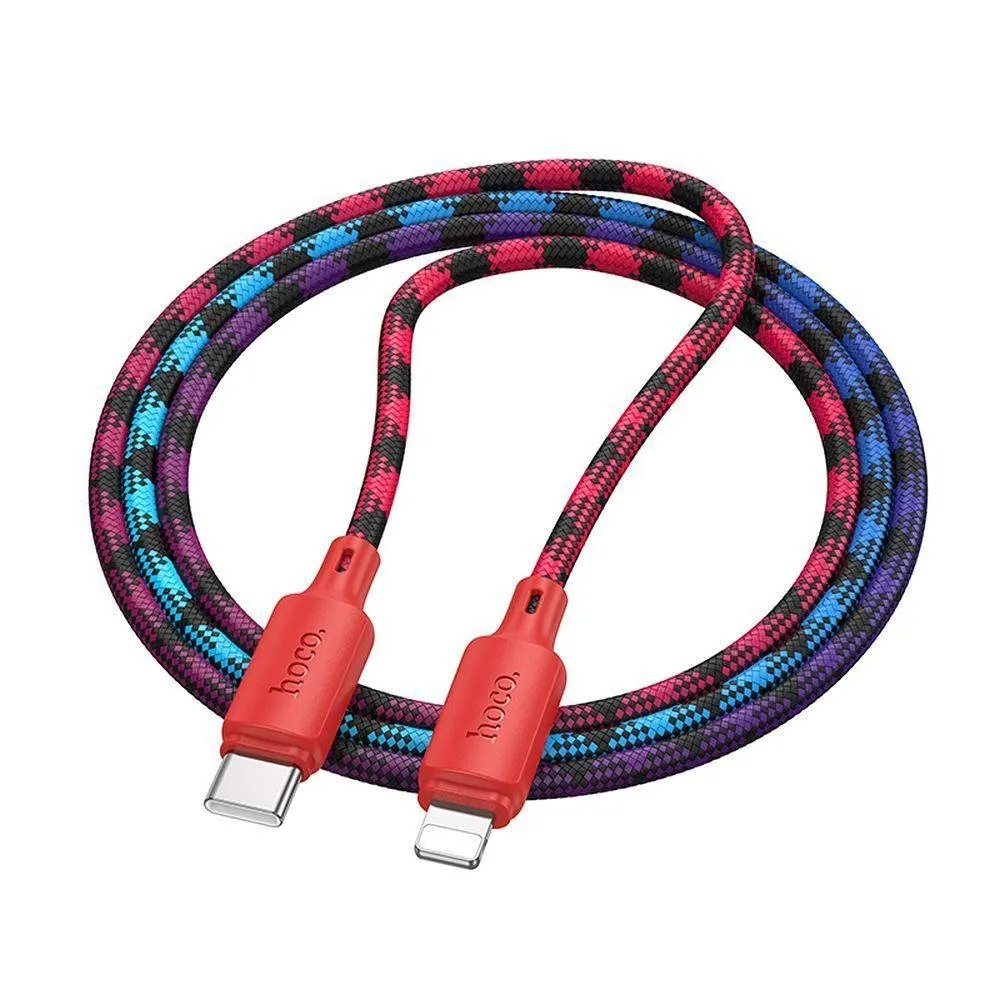 kabel-usb-c-do-lightning-hoco-pd-27w-1-m-x116-gradient-czerwony-stan-nowy