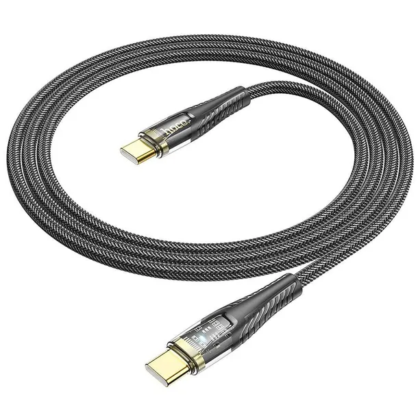 hoco-kabel-typ-c-do-typ-c-3a-60w-u121-12-m-czarny-dlugosc-przewodu-1-2-m