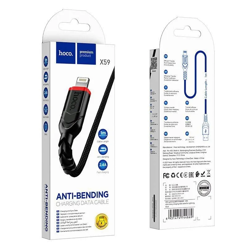 hoco-kabel-usb-a-do-lightning-24a-x59-3-m-czarny