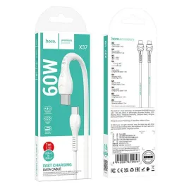 hoco-kabel-typ-c-do-typ-c-pd-60w-cool-x37-1m-bialy