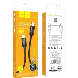 hoco-kabel-typ-c-do-typ-c-3a-60w-x89-1-m-czarny