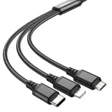 hoco-kabel-usb-3w1-do-iphone-do-lightning-8-pin-micro-typ-c-x76-czarny-stan-nowy