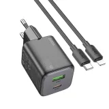 hoco-ladowarka-sieciowa-usb-a-typ-c-kabel-typ-c-do-lightning-pd-qc-3a