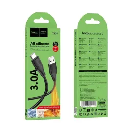 kabel-silikonowy-usb-a-do-usb-c-hoco-3a-1-m-x124-czarny
