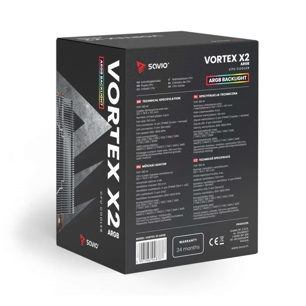 chlodzenie-procesora-savio-savgcovortexx2argb-waga-z-opakowaniem-0-001-kg-producent-savio