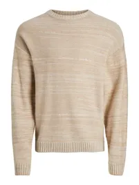 jackandjones-sweter-jcocontour-inject-knit-crew-neck-bezowy-okragly-rozmiar-m