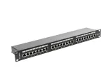 patch-panel-24-port-1u-kat-5e-czarny-ekranowany-certyfikat-ce