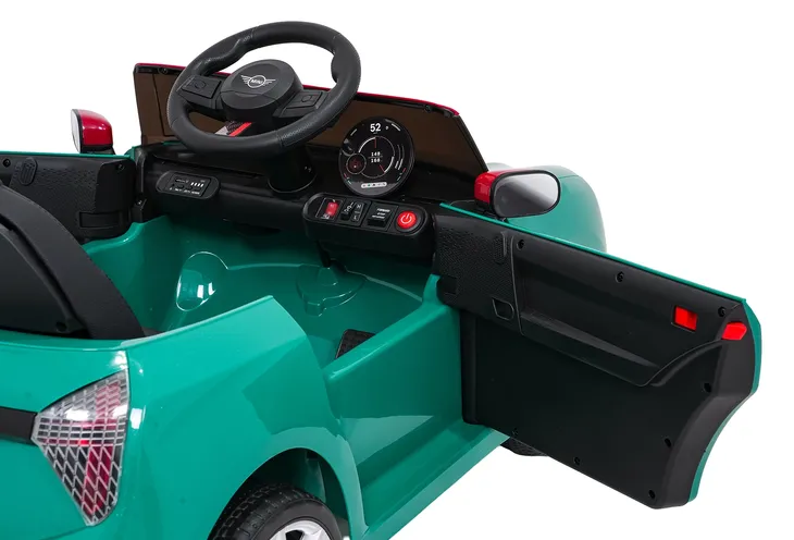 auto-mini-cooper-zielony-na-akumulator-dla-dzieci-gratisy-czas-ladowania-10-h