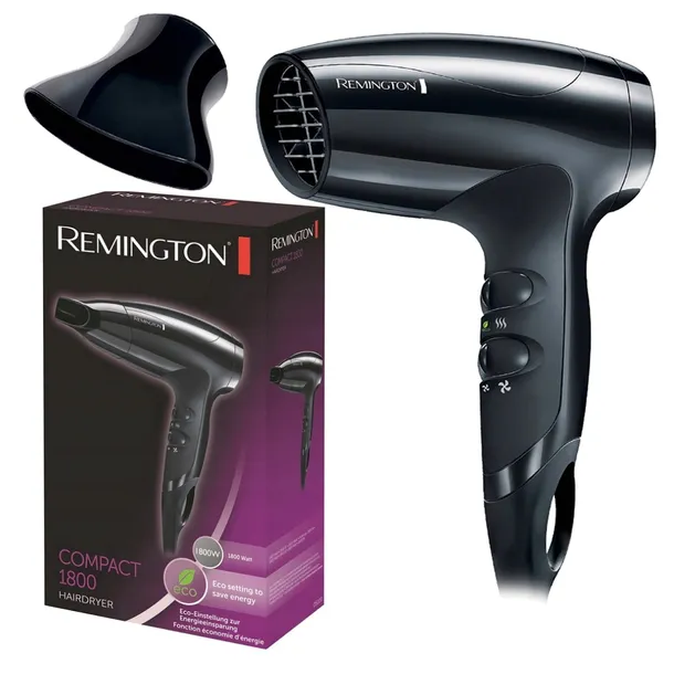 suszarka-do-wlosow-remington-compact-d5000-1800-w-czarna-zalaczone-wyposazenie-koncentrator