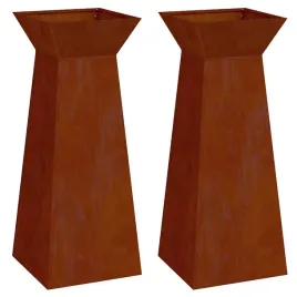 donica-slupowa-2-szt-srebrny-40-x-40-x-100-cm