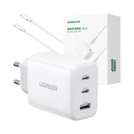 ladowarka-sieciowa-ugreen-cd275-2x-usb-c-1x-usb-65w-biala