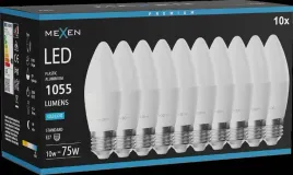 mexen-nova-10x-zarowka-led-e27-c37-10w-zimna-6500k-1055-lm