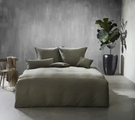 fleuresse-posciel-flanelowa-135x200-wzor-jodelki-gladka-oliwkowa-zielen