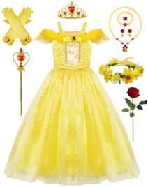 stroj-przebranie-sukienka-ksiezniczka-bella-zestaw-bizuterii-na-bal-134-140