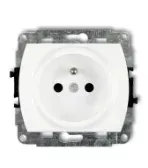 trend-gniazdo-pojedyncze-z-uziemieniem-gp-2-biale