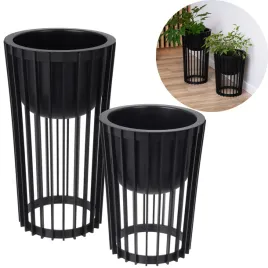 kwietnik-wolnostojacy-dikel-czarny-2-miejsca-na-kwiaty-40-54-cm