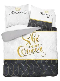 posciel-220x200-she-is-my-queen-biala-czarna-geometria-glamour-holland-home