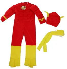 stroj-przebranie-flash-superbohater-maska-blyskawica-bal-karnawal-134-140